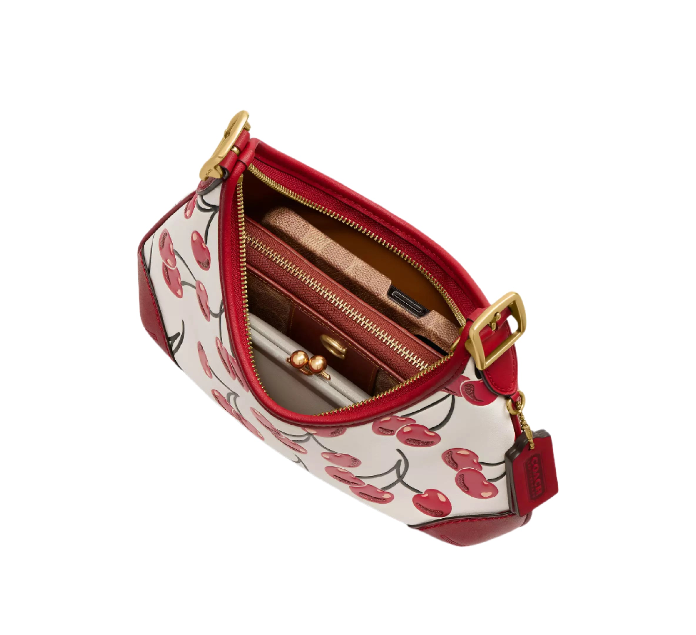 Coach Hamptons Cherry Print Hobo Handbag