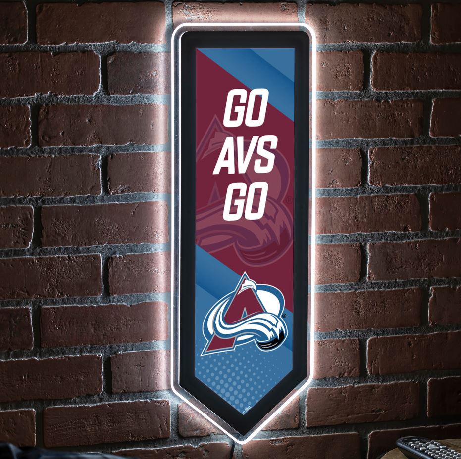 Evergreen Colorado Avalanche Pennant 9" x 23" LED Lighted Sign