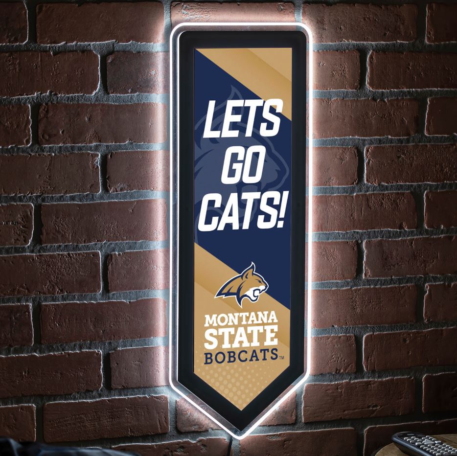 Evergreen Montana State University Pennant 9" x 23" LED Lighted Sign
