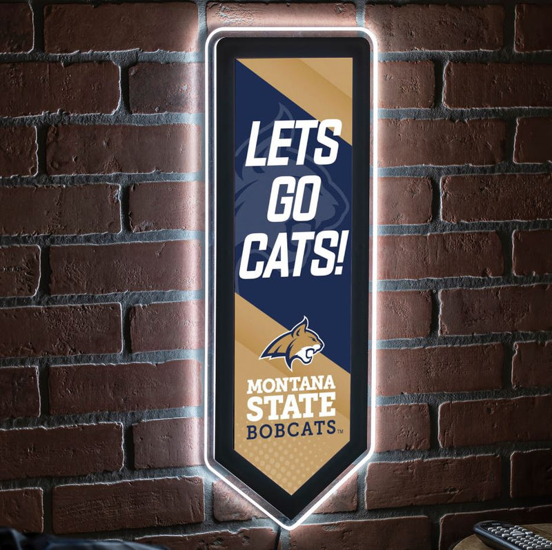 Evergreen Montana State University Pennant 9" x 23" LED Lighted Sign