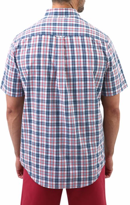 Chaps Mens Poplin Woven Plaid Long Sleeve Shirt