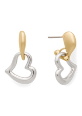 Kate Spade Two-Tone Heart Drop Earrings