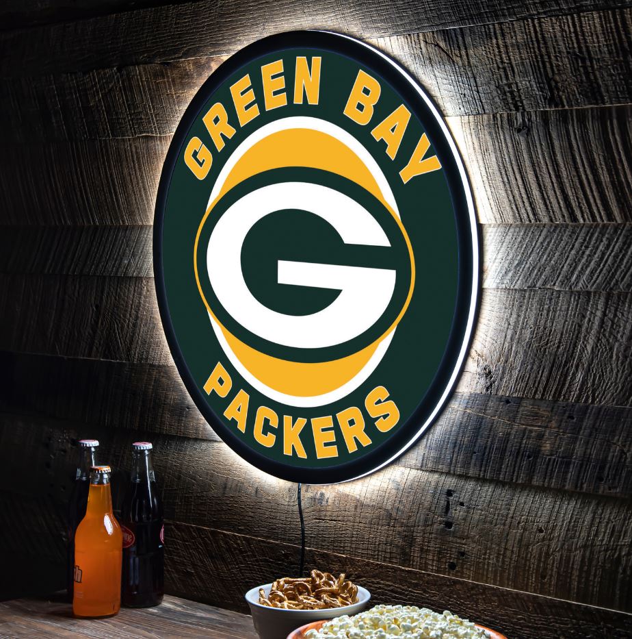 Evergreen Green Bay Packers Round 23" LED Lighted Sign