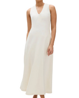 Calvin Klein Womens V-Neck Sleeveless Maxi Dress