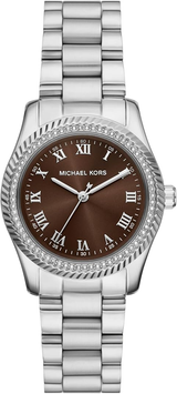 Michael Kors Womens Mini Lexington Silver-Tone Watch