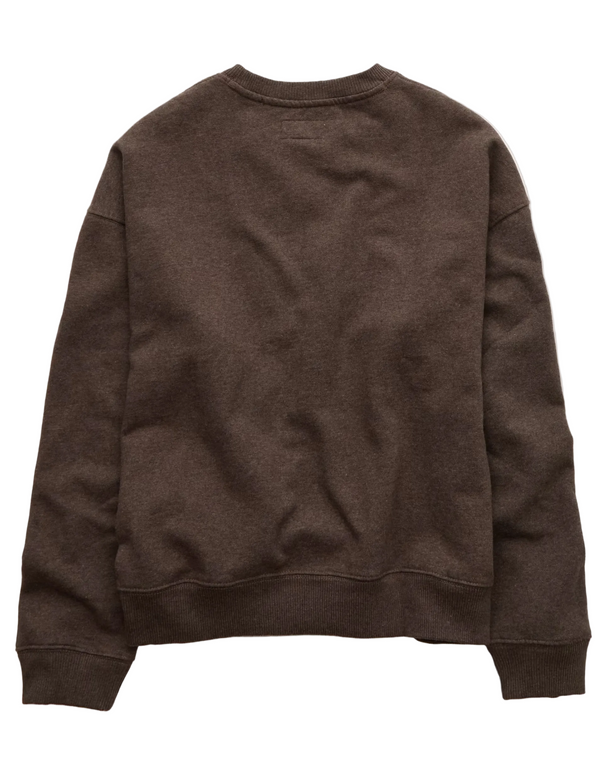 American Eagle Womens AE London Velvet Graphic Crew Neck Sweatshirt