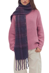 Free People Highland Plaid Skinny Scarf