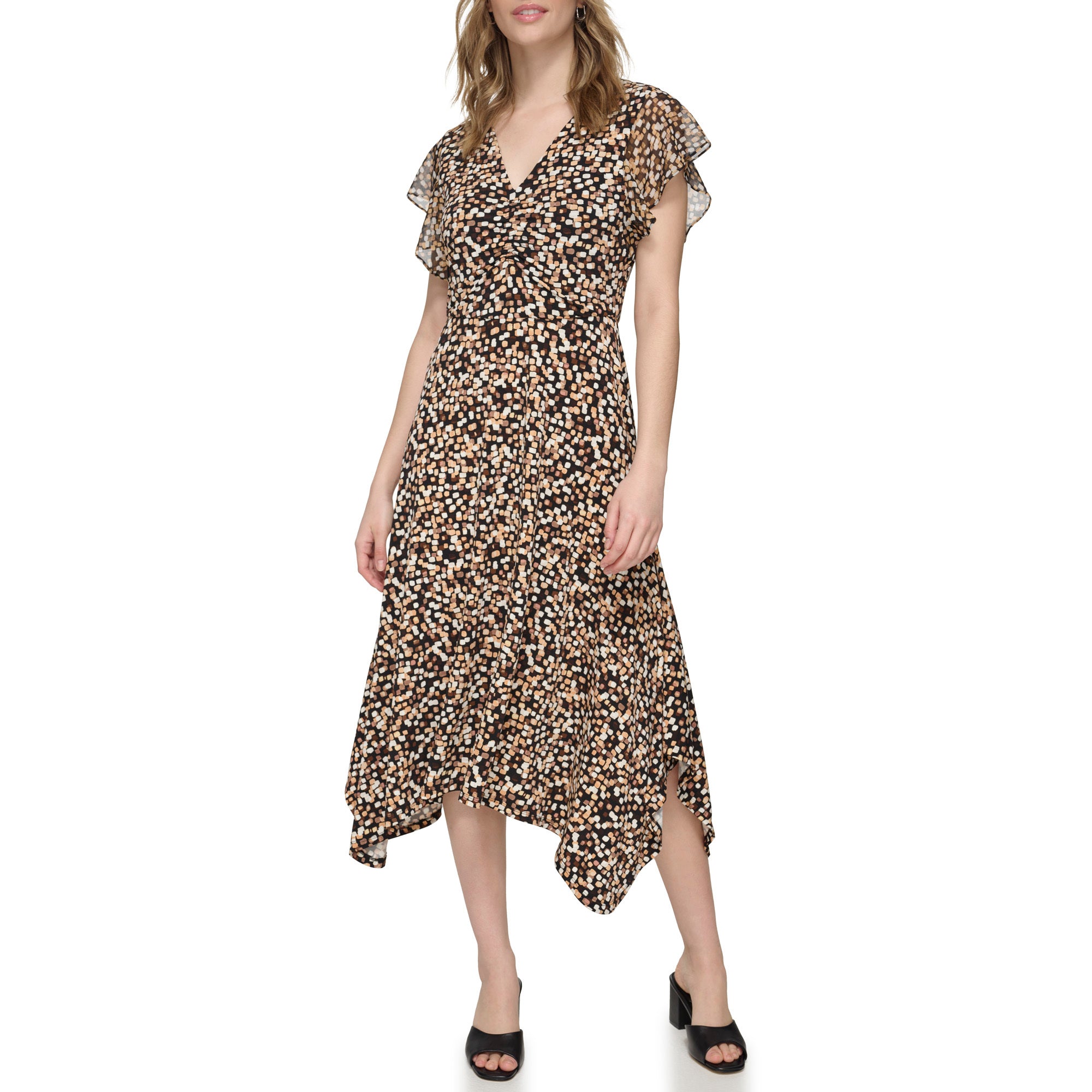 Calvin Klein Printed Matte Jersey Dress