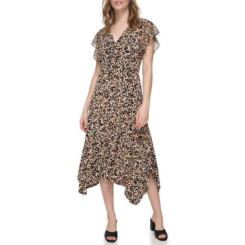 Calvin Klein Printed Matte Jersey Dress