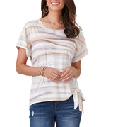 Democracy Womens Scoop Neck Short Sleeve Knit Top