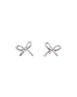 Kate Spade Girlie Pearlie Mini Bow Stud Earrings - Silver