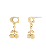 COACH Cherry Signature C Drop Earrings
