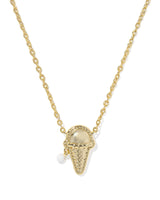 Kendra Scott Ice Cream Gold Short Pendant Necklace - Ivory Mother Of Pearl
