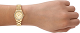Michael Kors Womens Lexington Gold Interchangeable Top Ring Watch Set