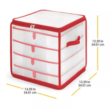Whitmor 64 Christmas Ornament Zip Cube With Removable Trays
