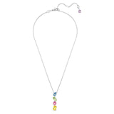 Swarovski Gema Y Pendant Necklace - Mixed Cuts, Multicolored, Rhodium Plated