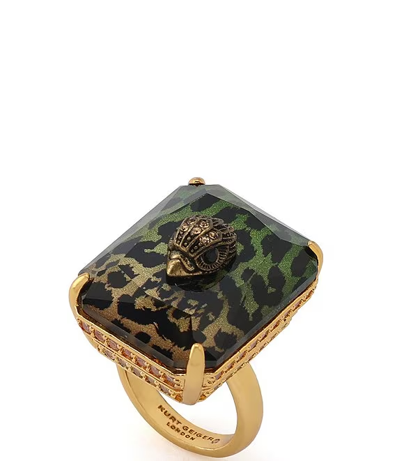 Kurt Geiger London Oval Stone Cocktail Ring