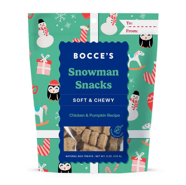 Bocce's Bakery Snowman Snacks Soft & Chewy Dog Treats - 6 oz.