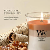 WoodWick Hearth Spice Medium Hourglass Trilogy Candle - 9.7 oz.