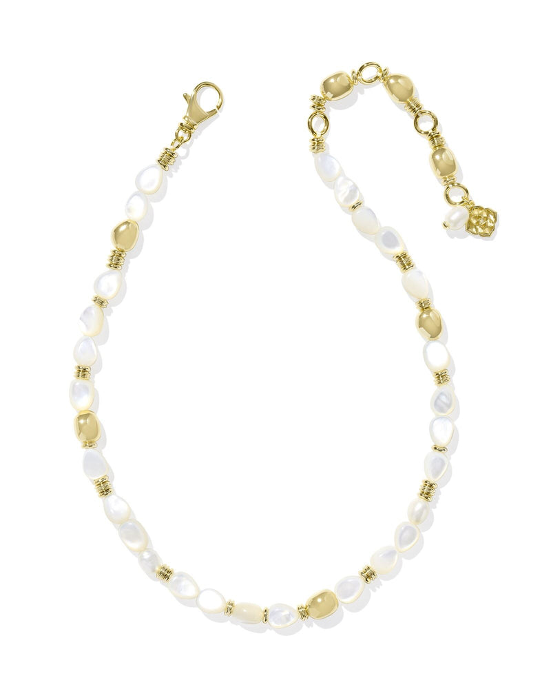 Kendra Scott Melody Beaded Gold Ivory Necklace