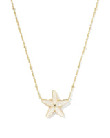 Kendra Scott Parker Starfish Gold Short Pendant Necklace - Natural Mother Of Pearl
