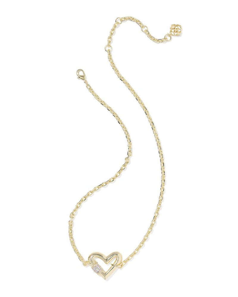 Kendra Scott Emery Heart Gold Short Pendant Necklace