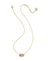 Kendra Scott Elisa Gold Pendant Necklace - Light Mauve Illusion
