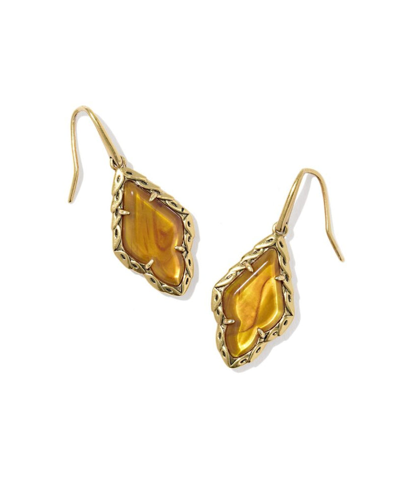 Kendra Scott Gold Adeline Amber Drop Earrings