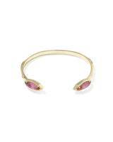 Kendra Scott Ophelia Gold Cuff Bracelet - Light Mauve Illusion