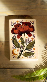 Denik Burgundy Bloom Class Layflat Journal Notebook