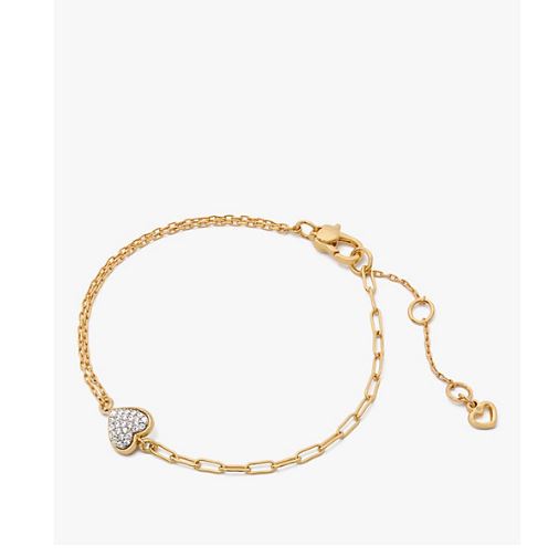 Kate Spade With All My Heart Pave Line Bracelet - Two-Tone