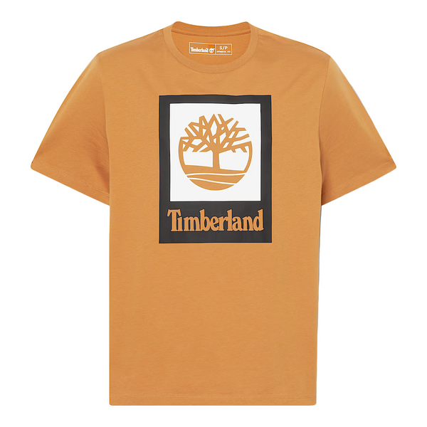 Timberland Mens Square Stack Logo Short-Sleeve T-Shirt