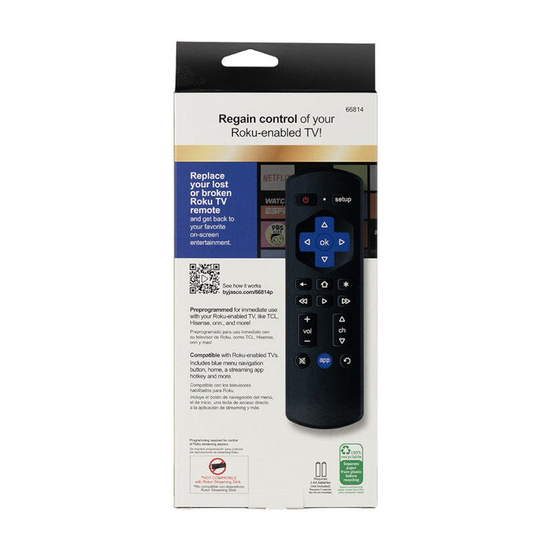 GE UltraPro Roku TV Replacement Remote