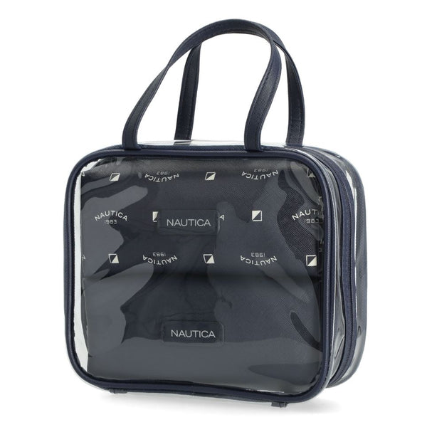 Nautica 3-Piece Clear Cosmetic Case Set