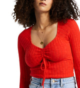 Billabong Womens Just a Flirt Long Sleeve Top