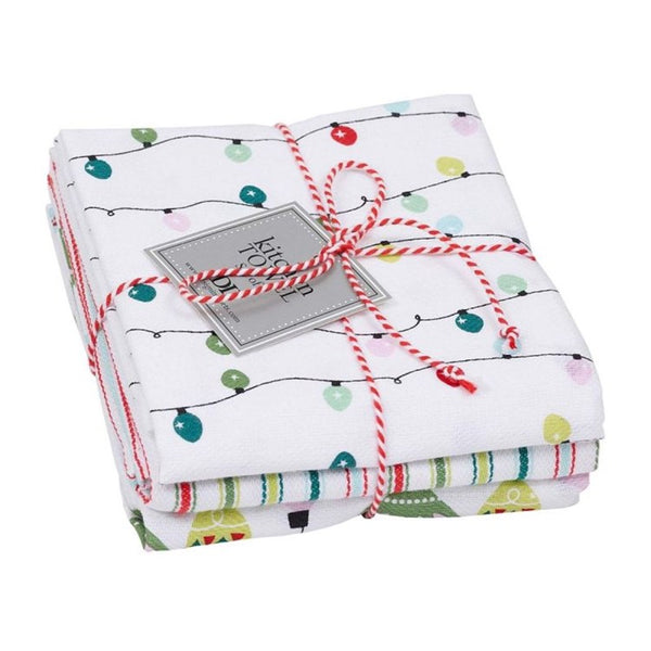 Design Imports Festive Christmas Dishtowel Set - 3 pc