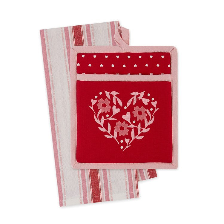 Design Imports All My Heart Potholder Gift Set