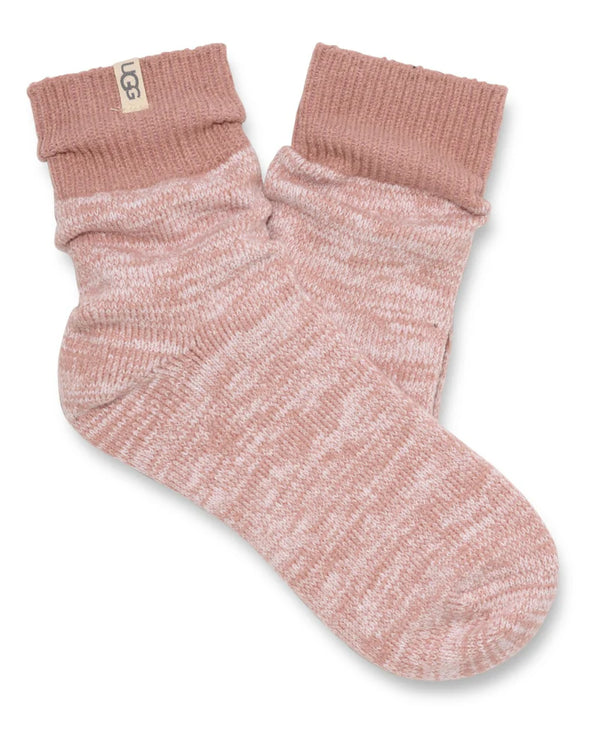 UGG Womens Rib Knit Slouchy Quarter Socks