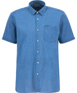 Barbour Mens Pigment Dye Woven Short Sleeve Button Down Shirt