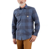 Carhartt Mens Loose Fit Heavyweight Flannel Long-Sleeve Plaid Shirt