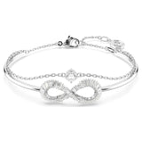 Swarovski Hyperbola Bangle Bracelet - Infinity, White, Rhodium Plated