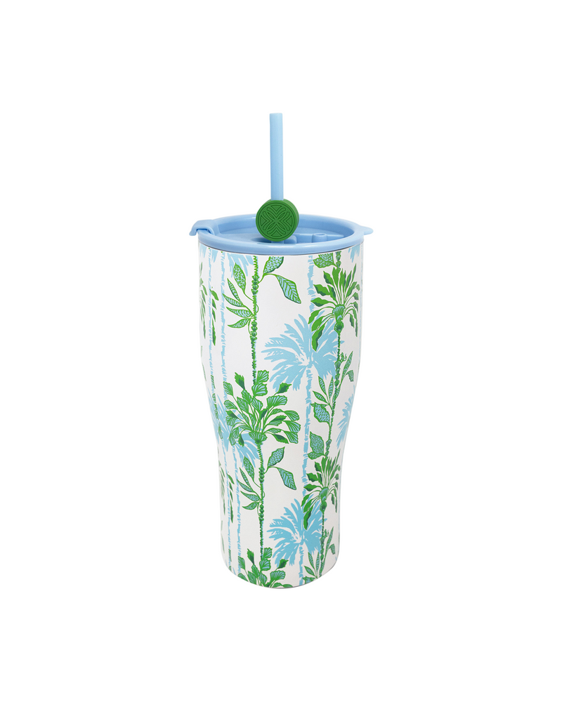 Lilly Pulitzer Stainless Steel Tumbler With Straw