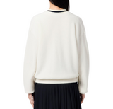 Lacoste Womens V-Neck Moss Stitch Cotton Cardigan