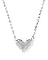 Kendra Scott Mother Of Pearl Ari Heart Statement Short Pendant Necklace - Silver Plated