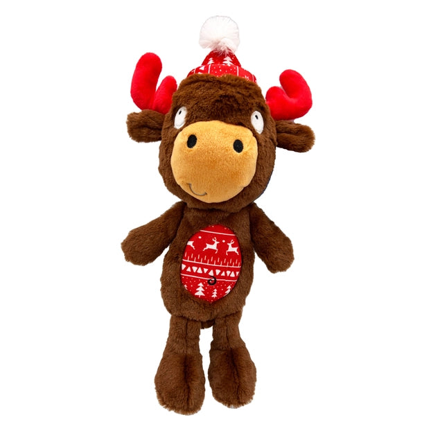 Huxley & Kent Mistletoe Moose Plush Dog Toy - Small