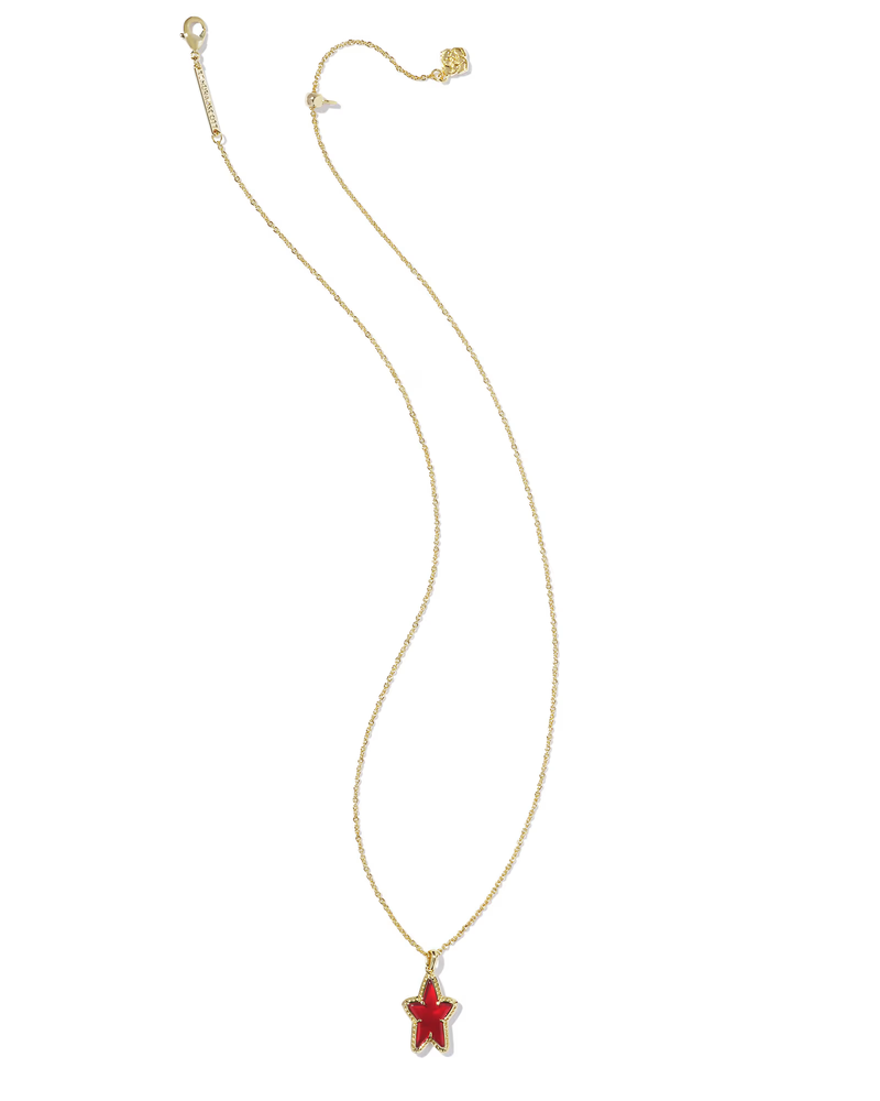 Kendra Scott Ada Red Star Short Pendant Necklace