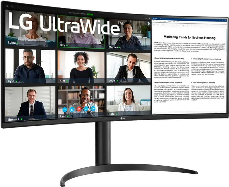 LG 34" VA Curved UltraWide WQHD 100Hz Monitor with HDR 10 (HDMI, DisplayPort, USB-C)