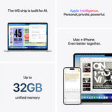 Apple 15-inch MacBook Air M5 10-core CPU 10-core GPU 16GB Memory 512GB SSD-Starlight