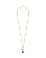 Kendra Scott Daphne Crystal Frame Gold Toggle Necklace - Malachite