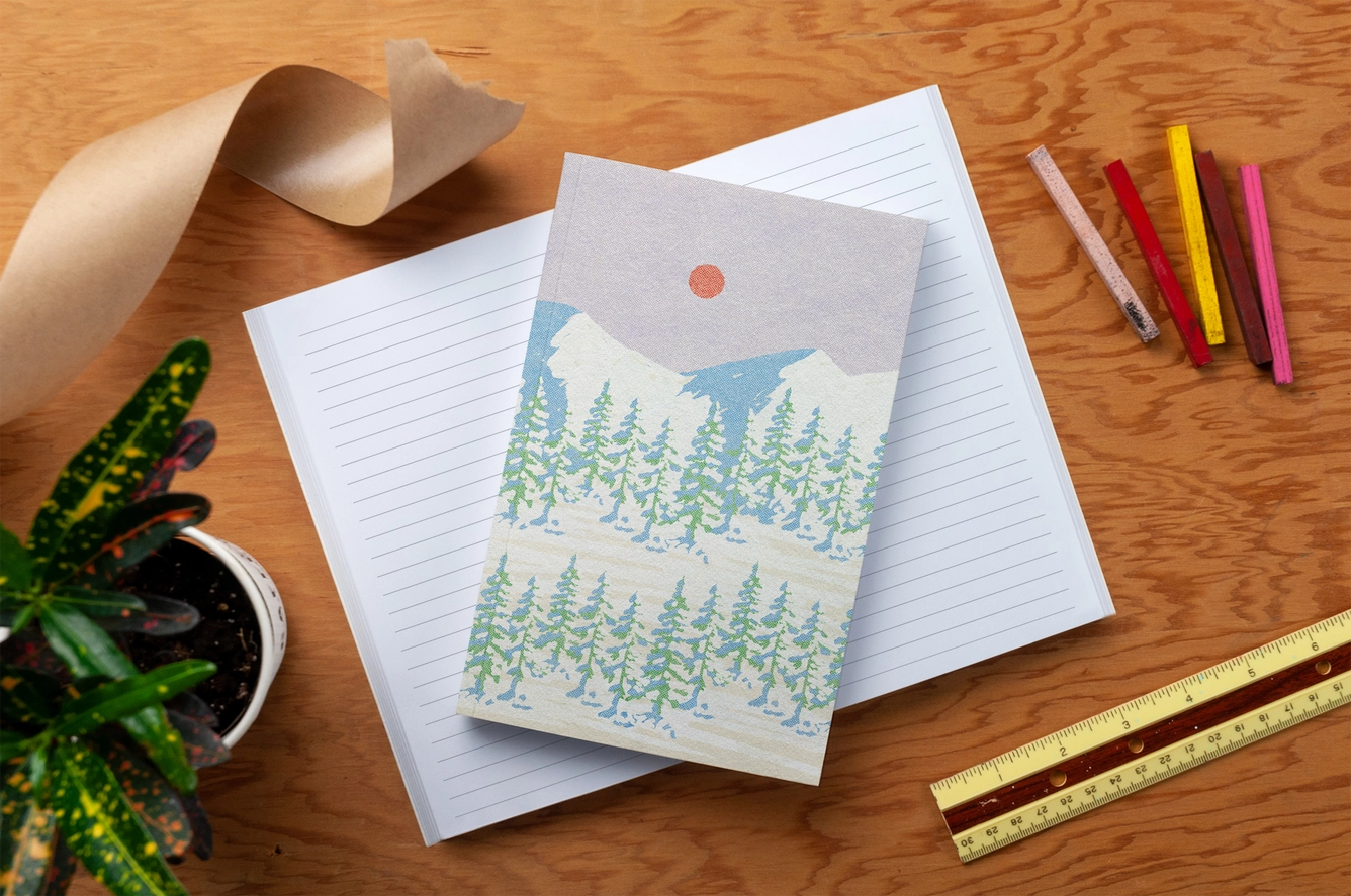 Denik Snowy Mountains Classic Layflat Journal Notebook